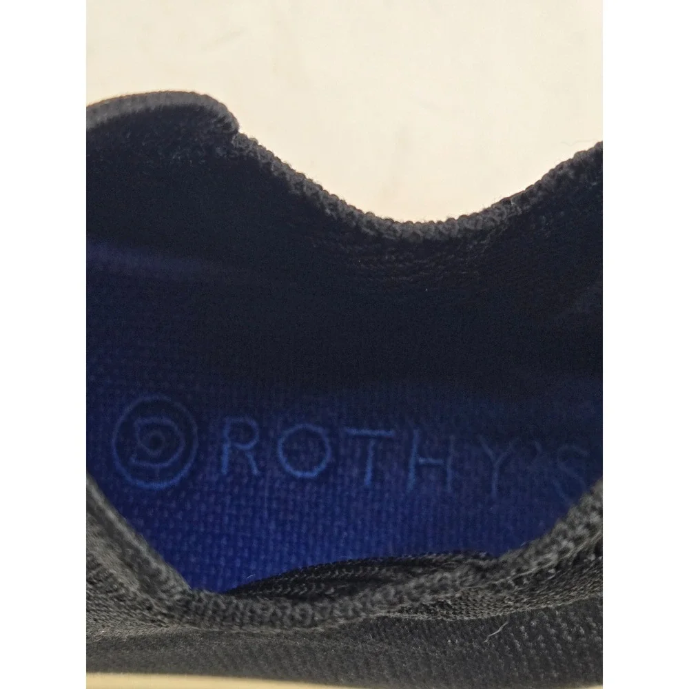 Rothys The Chelsea Boots Black Solid Knit Slip On Ankle Sneaker Boots Womens 7.5